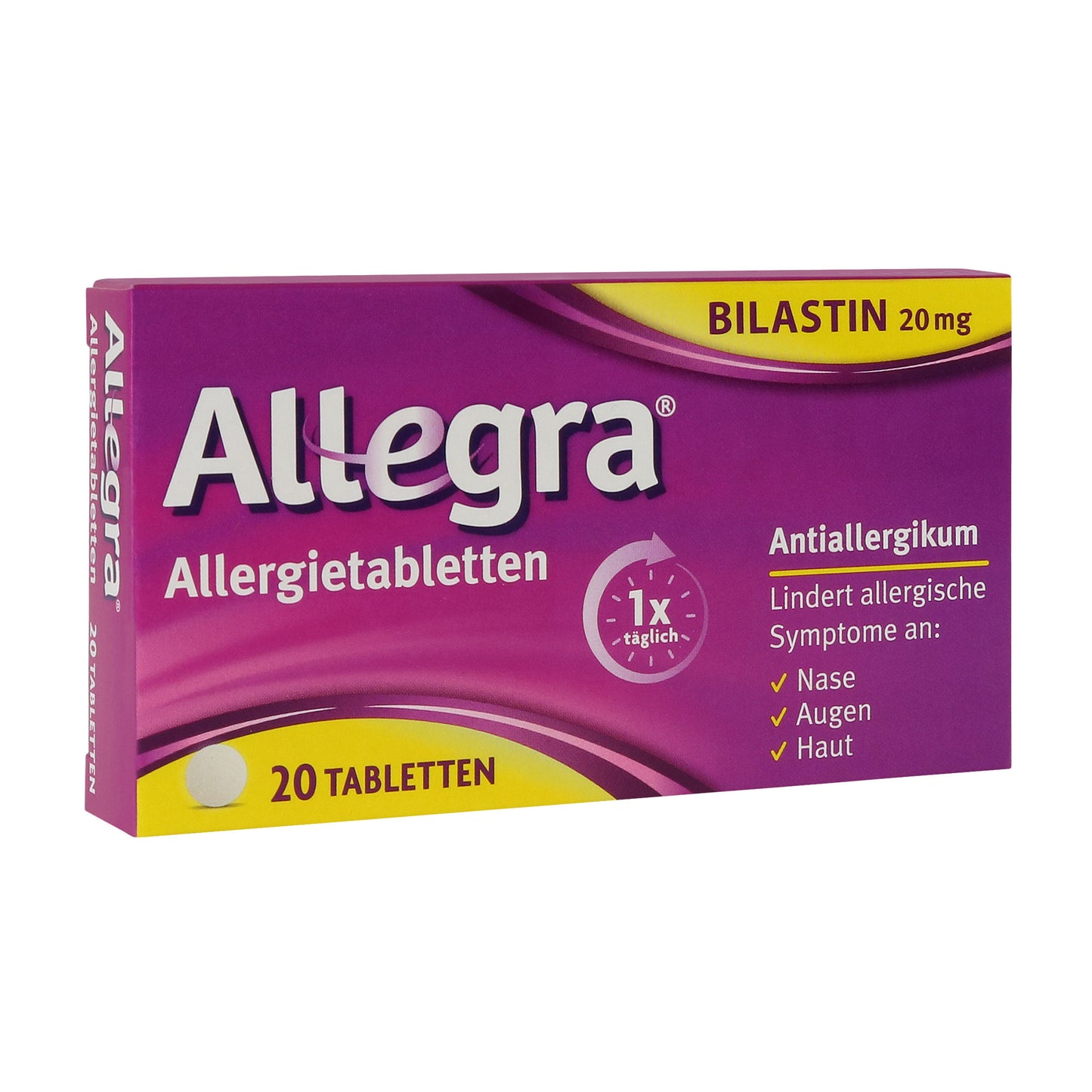 Allegra Allergietabletten 20 mg Abbildung Verpackung