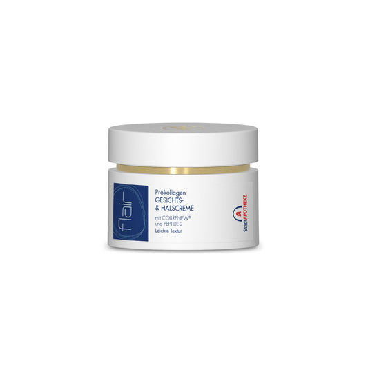 Flair Prokollagen GESICHTS- und HALSCREME mit COLLRENEW und PEPTIDE 2 Abbildung Tiegel