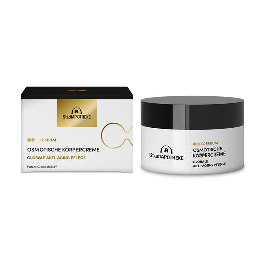 OSMOTISCHE KÖRPERCREME
GLOBALE ANTI-AGING PFLEGE
Patent OSMOSHIELD®